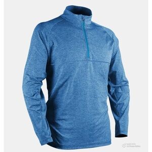 Sun Mountain Mens Size Small Second Layer Pullover in Pacific Blue Heather NWT